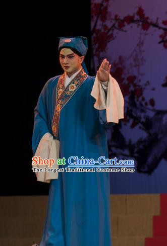 Cong Tai Bie Chinese Hubei Hanchu Opera Xiaosheng Apparels Costumes and Headpieces Traditional Han Opera Young Male Garment Mei Liangyu Clothing