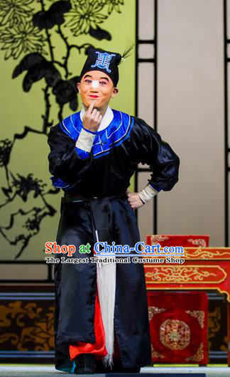 Wu Song Da Dian Chinese Hubei Hanchu Opera Martial Male Zhang Qing Apparels Costumes and Headpieces Traditional Han Opera Swordsman Garment Wusheng Clothing
