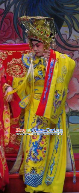 The Long Regret Chinese Guangdong Opera Emperor Li Longji Apparels Costumes and Headpieces Traditional Cantonese Opera Young Male Garment Xiaosheng Clothing