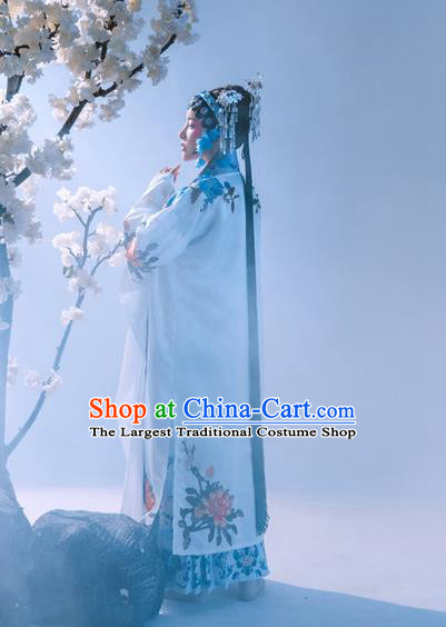 Chinese Traditional Beijing Opera Hanfu Apparels Ancient Nobility Lady Dress Ming Dynasty Patrician Female Historical Costumes and Headdress Complete Set