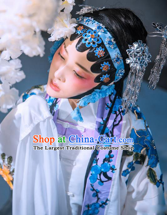 Chinese Traditional Beijing Opera Hanfu Apparels Ancient Nobility Lady Dress Ming Dynasty Patrician Female Historical Costumes and Headdress Complete Set