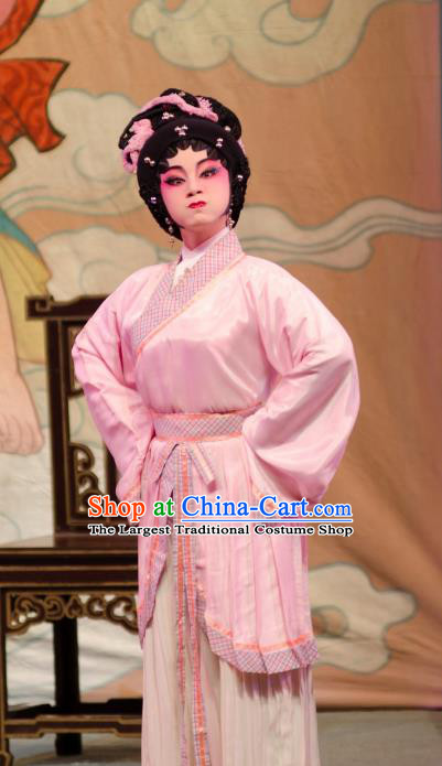 Chinese Cantonese Opera Village Girl Garment The Princess in Distress Costumes and Headdress Traditional Guangdong Opera Xiaodan Apparels Young Lady Ni Xiutian Dress