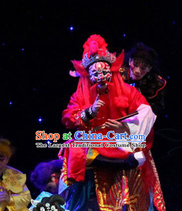 The Peony Pavilion Chinese Guangdong Opera God Zhong Kui Apparels Costumes and Headpieces Traditional Cantonese Opera Immortal Garment Clothing