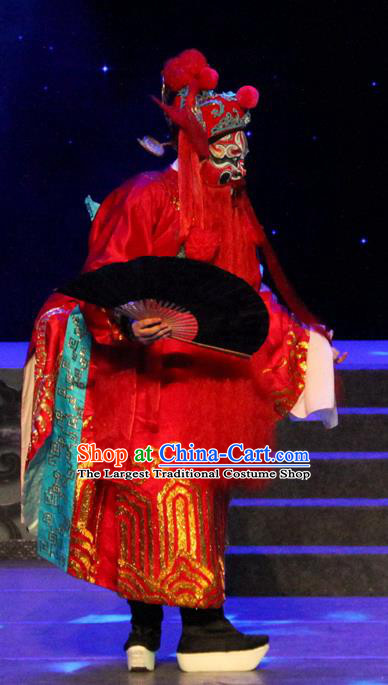 The Peony Pavilion Chinese Guangdong Opera God Zhong Kui Apparels Costumes and Headpieces Traditional Cantonese Opera Immortal Garment Clothing