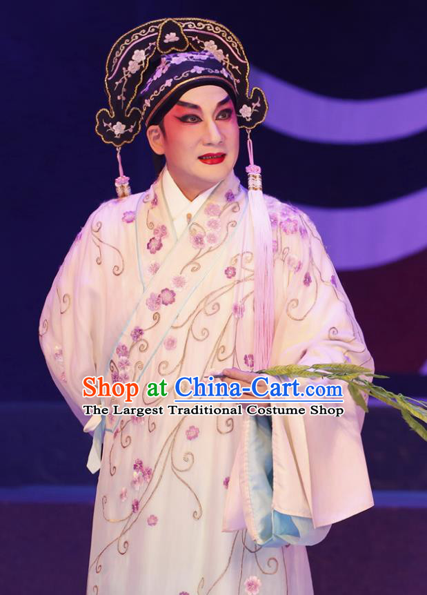 The Peony Pavilion Chinese Guangdong Opera Niche Apparels Costumes and Headpieces Traditional Cantonese Opera Xiaosheng Garment Scholar Liu Mengmei Clothing