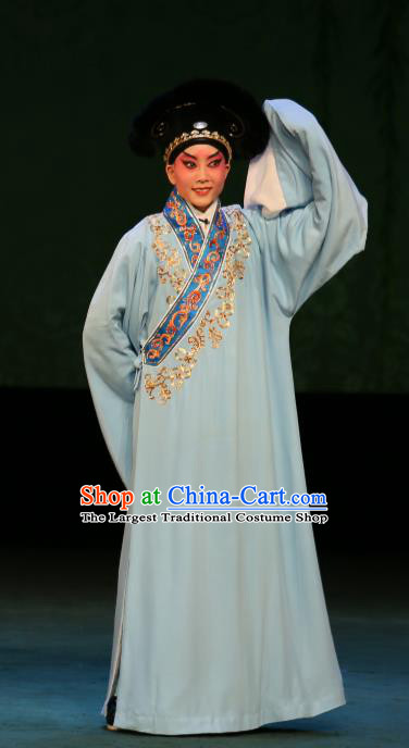 The Fairy Tale of White Snake Chinese Guangdong Opera Xu Xian Apparels Costumes and Headpieces Traditional Cantonese Opera Young Male Garment Niche Clothing