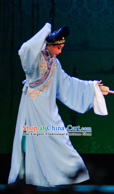 The Fairy Tale of White Snake Chinese Guangdong Opera Xu Xian Apparels Costumes and Headpieces Traditional Cantonese Opera Young Male Garment Niche Clothing