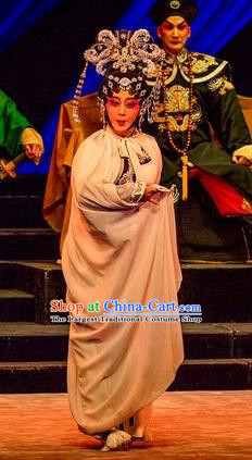 Chinese Cantonese Opera Queen Xiaozhuang Garment Prince Rui and Concubine Zhuang Costumes and Headdress Traditional Guangdong Opera Apparels Empress Dress