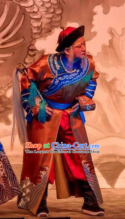 Prince Rui and Concubine Zhuang Chinese Guangdong Opera Old Man Apparels Costumes and Headpieces Traditional Cantonese Opera Garment Qing Dynasty Elderly Eunuch Clothing
