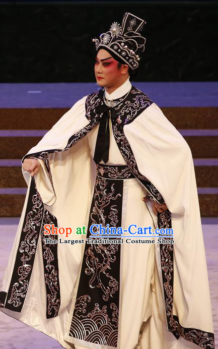 Southern Tang Emperor Chinese Guangdong Opera Xiaosheng Apparels Costumes and Headpieces Traditional Cantonese Opera Young Male Garment Li Yu Clothing