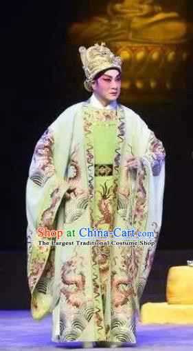 Southern Tang Emperor Chinese Guangdong Opera Xiaosheng Apparels Costumes and Headpieces Traditional Cantonese Opera Li Yu Garment Lord Clothing