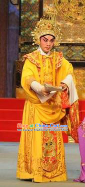 Southern Tang Emperor Chinese Guangdong Opera Monarch Apparels Costumes and Headpieces Traditional Cantonese Opera Lord Garment Young Male Clothing