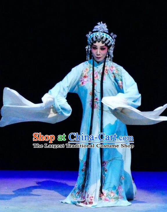 Chinese Cantonese Opera Actress Yang Yaoxian Garment Hua Jian Ji Costumes and Headdress Traditional Guangdong Opera Hua Tan Apparels Diva Dress