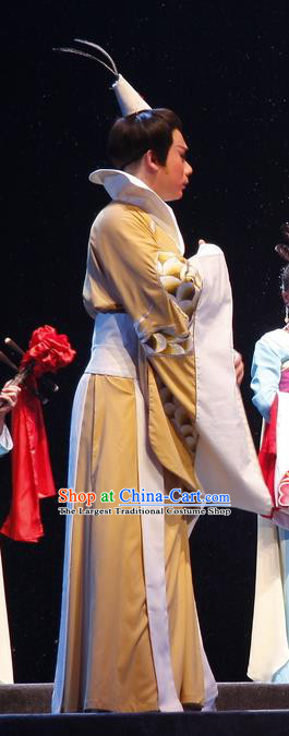 Empress Zhou the Lesser Chinese Guangdong Opera Duke Apparels Costumes and Headpieces Traditional Cantonese Opera Monarch Garment Xiaosheng Li Yu Clothing