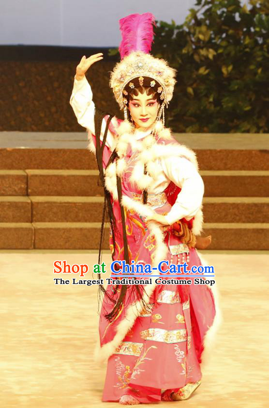 Chinese Cantonese Opera Young Female Garment General Ma Chao Costumes and Headdress Traditional Guangdong Opera Hua Tan Apparels Matriarch Jiang Yunxia Dress