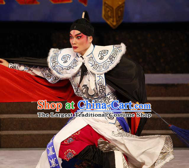General Ma Chao Chinese Guangdong Opera Wusheng Apparels Costumes and Headpieces Traditional Cantonese Opera Takefu Garment Martial Male Clothing