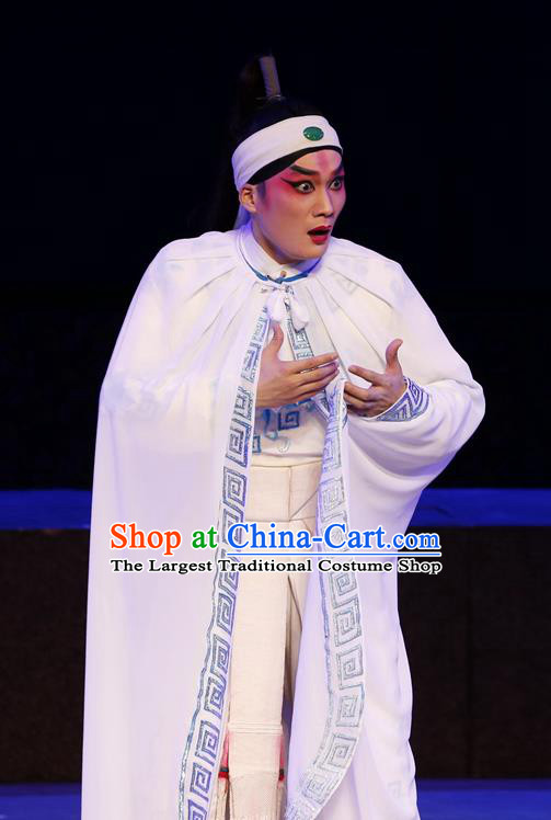 General Ma Chao Chinese Guangdong Opera Takefu Apparels Costumes and Headpieces Traditional Cantonese Opera Wusheng Garment Martial Male Clothing