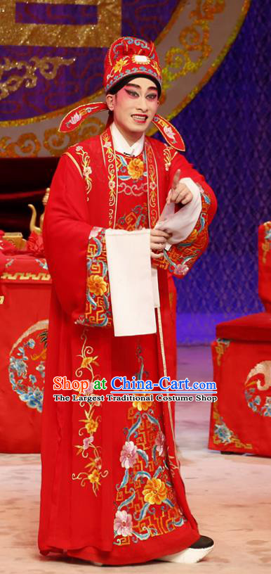 Liu Yi Delivers A Letter Chinese Guangdong Opera Young Man Apparels Costumes and Headpieces Traditional Cantonese Opera Xiaosheng Garment Bridegroom Clothing