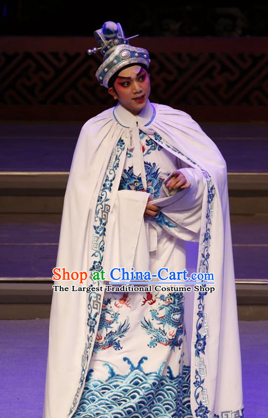 Meng Hui Tai Hu Chinese Guangdong Opera Noble Childe Apparels Costumes and Headpieces Traditional Cantonese Opera Xiaosheng Garment Niche Fan Li Clothing