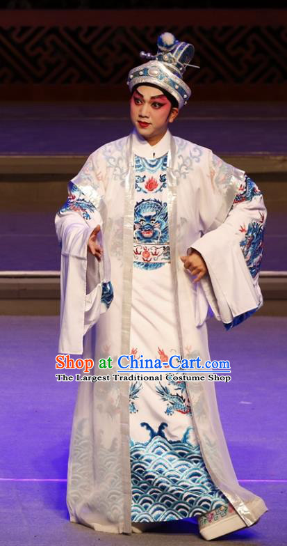 Meng Hui Tai Hu Chinese Guangdong Opera Niche Fan Li Apparels Costumes and Headpieces Traditional Cantonese Opera Xiaosheng Garment Noble Childe Clothing