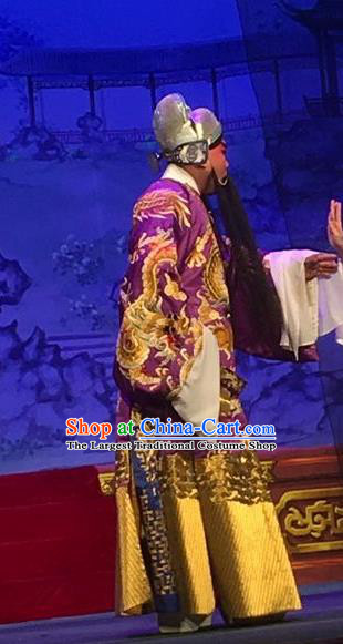 Story of the Violet Hairpin Chinese Guangdong Opera Grand Commandant Apparels Costumes and Headpieces Traditional Cantonese Opera Elderly Male Garment Clothing