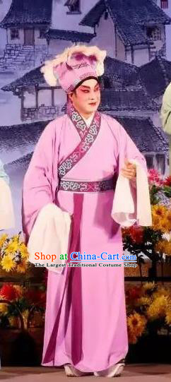 Hun Qian Zhu Ji Xiang Chinese Guangdong Opera Scholar Apparels Costumes and Headpieces Traditional Cantonese Opera Huang Zhuwan Garment Young Male Clothing