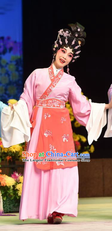 Chinese Cantonese Opera Imperial Concubine Hu Garment Hun Qian Zhu Ji Xiang Costumes and Headdress Traditional Guangdong Opera Actress Apparels Young Female Dress