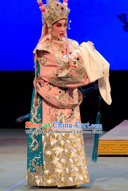 Yuan Yang Sword Chinese Guangdong Opera Young Male Apparels Costumes and Headpieces Traditional Cantonese Opera Wang Zhihao Garment Official Clothing