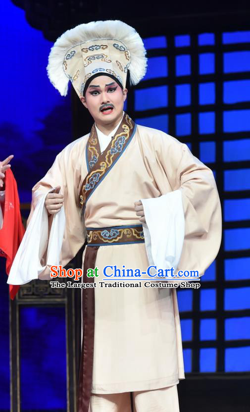 Hun Qian Zhu Ji Xiang Chinese Guangdong Opera Plebs Liu Zhuang Apparels Costumes and Headpieces Traditional Cantonese Opera Garment Civilian Male Clothing
