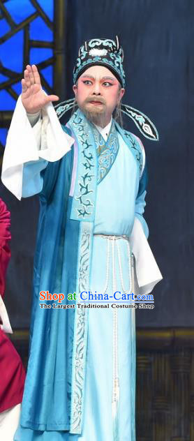Hun Qian Zhu Ji Xiang Chinese Guangdong Opera Landlord Apparels Costumes and Headpieces Traditional Cantonese Opera Elderly Male Garment Patriarch Clothing