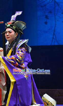 King of Nanyue Kingdom Chinese Guangdong Opera Young Male Apparels Costumes and Headpieces Traditional Cantonese Opera Lord Garment Duke Zhao Tuo Clothing