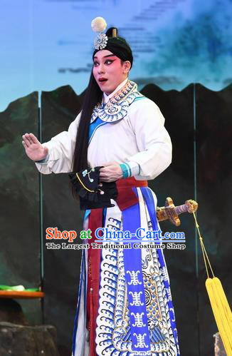 Chinese Guangdong Opera Xiaosheng Apparels Costumes and Headpieces Traditional Cantonese Opera Young Male Garment Prince Clothing