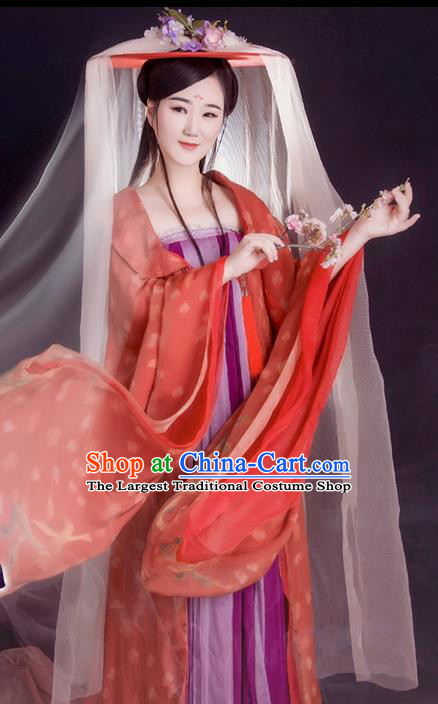 Chinese Traditional Young Female Hanfu Dress Apparels Ancient Drama Tang Dynasty Swordswoman Historical Costumes and Headdress Complete Set