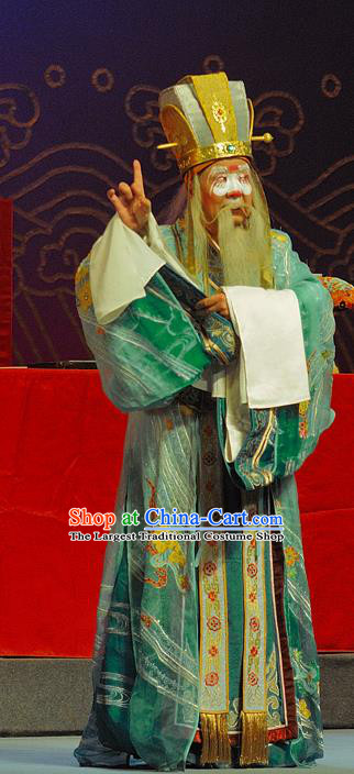 Wo Hu Ling Chinese Sichuan Opera Elderly Male Apparels Costumes and Headpieces Peking Opera Highlights Old Servant Garment Steward Tang Dan Clothing