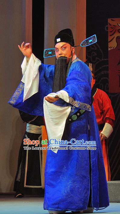 Wo Hu Ling Chinese Sichuan Opera Official Apparels Costumes and Headpieces Peking Opera Highlights Magistrate Garment Dong Xuan Clothing