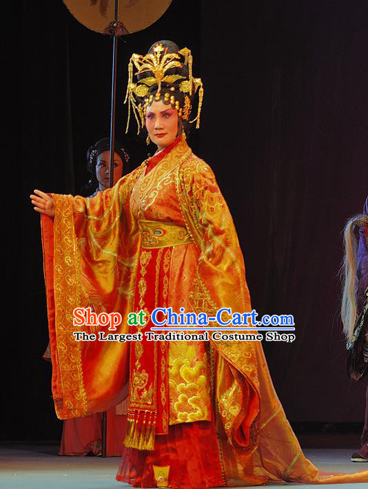 Chinese Sichuan Opera Highlights Young Female Garment Costumes and Headdress Wo Hu Ling Traditional Peking Opera Actress Dress Princess Huyang Apparels