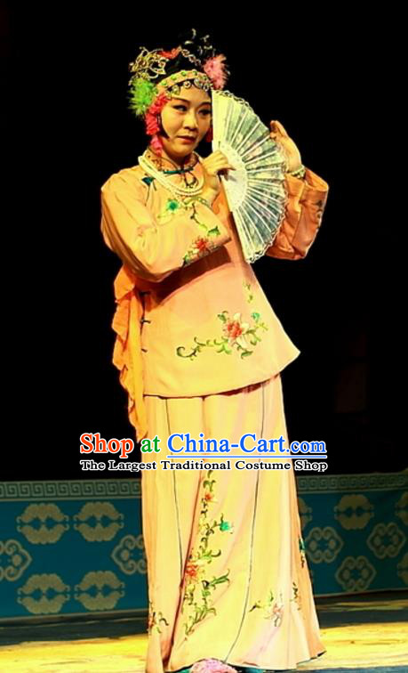 Chinese Sichuan Opera Highlights Young Female Garment Costumes and Headdress Shoot Eagle Traditional Peking Opera Hua Tan Dress Actress Yelu Hanyan Apparels