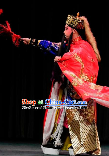 Wu Jia Po Chinese Sichuan Opera Lord Apparels Costumes and Headpieces Peking Opera Highlights Elderly Male Garment King Xue Pinggui Clothing