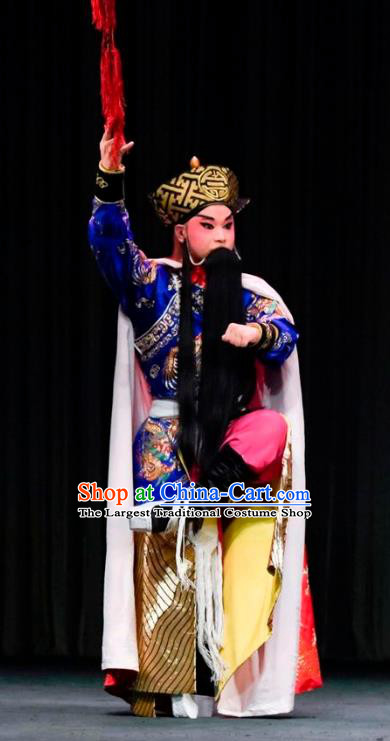 Wu Jia Po Chinese Sichuan Opera Lord Apparels Costumes and Headpieces Peking Opera Highlights Elderly Male Garment King Xue Pinggui Clothing