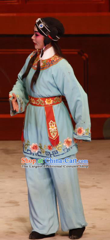 The Lotus Lantern Chinese Guangdong Opera Wa Wa Sheng Apparels Costumes and Headpieces Traditional Cantonese Opera Garment Young Boy Liu Chenxiang Clothing
