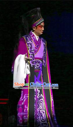 Gao Emperor of Han Chinese Guangdong Opera Young Male Apparels Costumes and Headpieces Traditional Cantonese Opera Xiaosheng Garment Prince Liu Ying Clothing