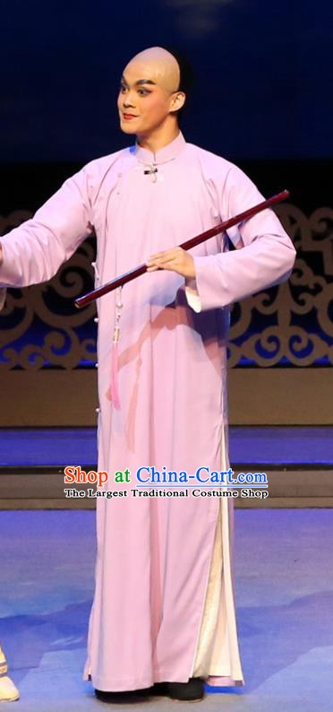 Yang Cuixi Chinese Guangdong Opera Young Male Apparels Costumes and Headpieces Traditional Cantonese Opera Composer Liu Mingde Garment Xiaosheng Clothing