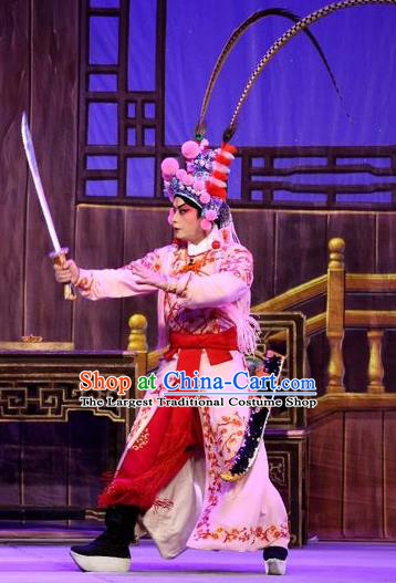 Chinese Guangdong Opera Takefu Apparels Costumes and Headpieces Traditional Cantonese Opera Wusheng Garment Martial Male Clothing