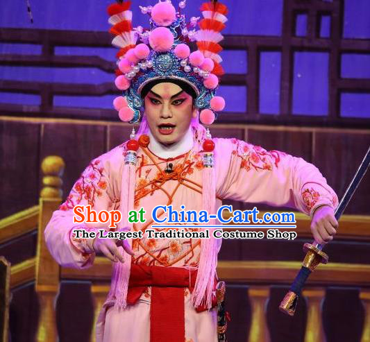 Chinese Guangdong Opera Takefu Apparels Costumes and Headpieces Traditional Cantonese Opera Wusheng Garment Martial Male Clothing