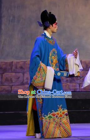 Chinese Guangdong Opera Xiaosheng Apparels Costumes and Headpieces Traditional Cantonese Opera Young Male Garment Official Clothing