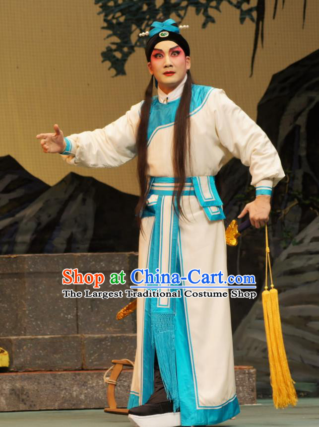 Emperor and the Village Girl Chinese Guangdong Opera Xiaosheng Apparels Costumes and Headpieces Traditional Cantonese Opera Young Man Garment Prince Kang Clothing