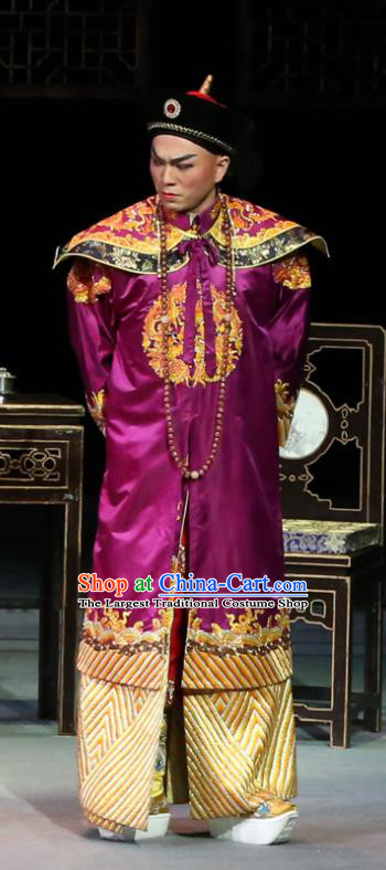 Yang Cuixi Chinese Guangdong Opera Royal Highness Apparels Costumes and Headpieces Traditional Cantonese Opera Prince Garment Zai Zhen Clothing