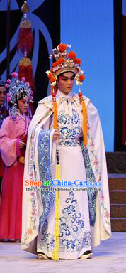 Zhaojun Frontier Song Chinese Guangdong Opera Young Male Apparels Costumes and Headwear Traditional Cantonese Opera Xiaosheng Garment Niche Clothing