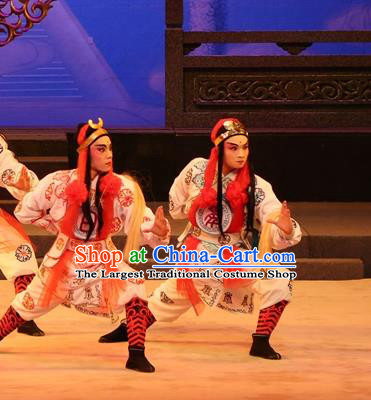 Yu Huang Deng Dian Chinese Guangdong Opera Wusheng Apparels Costumes and Headwear Traditional Cantonese Opera Martial Male Garment Figurant Clothing