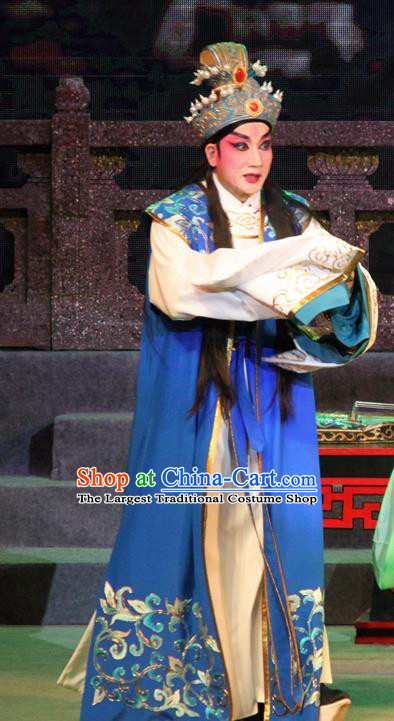 Legend of Er Lang Chinese Guangdong Opera Xiaosheng Apparels Costumes and Headwear Traditional Cantonese Opera Young Male Garment Boyi Kao Clothing